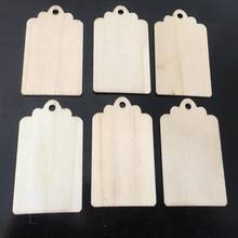 10pcs Wood Rustic Gift Tags Hanging Label With Hole For Wedding Favor Craft 2024 - купить недорого