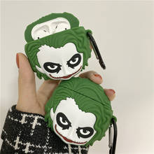 Luxury 3D Movie clown Joker avatar simulation silicone case for Apple AirPods 1 2 Bluetooth Accessories cute cover coque fundas 2024 - buy cheap