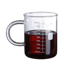 Taza de vaso de café con mango, vaso de vidrio de borosilicato, taza medidora de grado alimenticio multifunción 2024 - compra barato