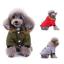 Automn-chaquetas de invierno para perro, abrigo cálido de poliéster para cachorros Yorkies, sudadera cómoda con capucha, ropa de algodón Pug para perros pequeños y medianos 2024 - compra barato