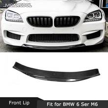 Carbon fiber Black Front Bumper Lip Spoiler Fit for BMW 6 Series F06 F12 F13 M6 2013 2014 2015 2016 2017 2018 2024 - buy cheap