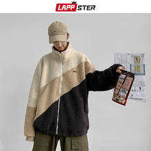 LAPPSTER Men Harajuku Patchwork Wool Winter Jackets Coats 2022 Mens Thick Streetwear Overcoat Male Hip Hop  Jacket Windbreaker 2024 - buy cheap