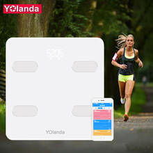 Yolanda Premium Smart Bathroom Weight Scale Bluetooth Body Fat Scale Human Weighing mi Floor Scales Household Home Gift 2024 - buy cheap