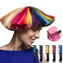 Peine temporal de tiza para el cabello, 12 colores, tinte para el cabello desechable mate, tinte colorido para Cosplay, maquillaje para fiesta, DIY, nuevo 2024 - compra barato