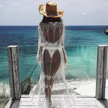 Vestido de saída de praia feminino, saída de capa kaftan para mulheres vestido longo de verão sexy 2024 - compre barato