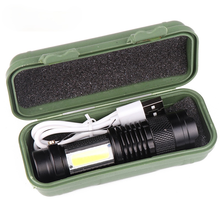Встроенный аккумулятор XP-G Q5 фокус Мини светодиодная вспышка светильник фонарь лампа Фонари 2000 люмен регулируемая ручка светильник Водонепроницаемый T6 светильник 2024 - купить недорого