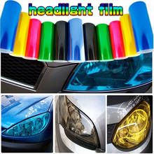 30/40cmx1mAuto Car Light Headlight Taillight Tint Vinyl Film Sticker Easy Stick Motorcycle Whole Car Decoration 12 colors 2024 - buy cheap