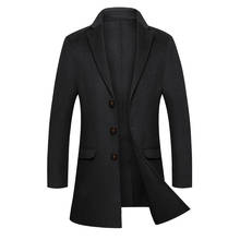 Novo 8xl 7xl tamanho grande dos homens casaco de caxemira inverno jaqueta homme masculino médio longo lã coatovercoat lazer wear casaco 2024 - compre barato