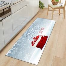 Zeegle-alfombra de Navidad antideslizante para decoración del hogar, felpudo largo de baño con dibujos animados, para entrada y pasillo 2024 - compra barato