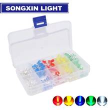 SX 200PC/Lot 3MM 5MM Led Kit With Box Mixed Color Red Green Yellow Blue White Light Emitting Diode Assortment 20PCS Each New 2024 - buy cheap