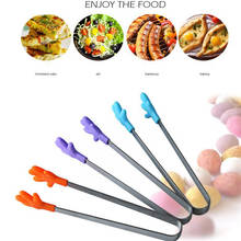 1Pcs Stainless Steel Food Clip Cooking Tools Silicone Cover Small Hand Folder Ice Food Tong Kitchenware Hand Clip Kitchen Tools  2024 - buy cheap