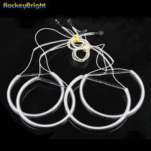 Rockeybright 131*2 + 146*2 Автомобильные фары CCFL Angel Eyes Tube halo для BMW E36 E39 E46, без прожектора, белые светодиодные фары angel eyes 2024 - купить недорого