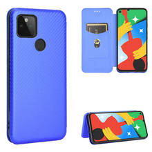 Funda de lujo de cuero de fibra de carbono para Google Pixel 3, 3A, 4, 4A, 5 XL, 5G 2024 - compra barato