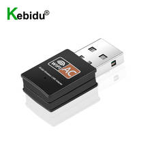 Kebidu-adaptador de wi-fi, dual band, 2.4ghz + 5ghz, usb, 600mbps, dongle receptor wi-fi para windows xp/vista/7/8/8.1/10, mac 2024 - compre barato