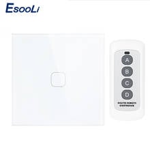 EsooLi EU/UK Standard Wireless Remote Control Light Touch Switches Remote Control Wall Switch Home Automation Touch Switch 2024 - buy cheap