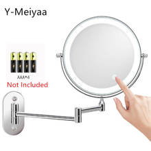 3X 10X Magnifying Makeup Mirror With Light Folding Wall Vanity Mirror Double Sided Touch Bright Adjustable Bathroom Mirrors 20#3 2024 - buy cheap