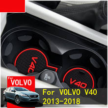 For VOLVO V40 V40CC 2013-2018 3D Rubber Mat  Lnterior Anti Slip Mat Door Slot Pad Cup Cushion Groove Mat Car Accessories 2024 - buy cheap
