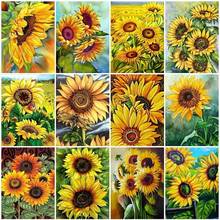 5D DIY Diamond Painting Kits Sunflower Full Round With AB Drill Flower Handmade Gift Wall Art Decorations Diamond Art Painting 2024 - buy cheap