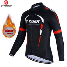 X-Tiger Winter Thermal Fleece Cycling Jersey Long Sleeve MTB Bicycle Clothing Bike Clothes Cycling Sportswears 2024 - buy cheap