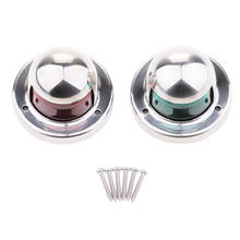 Stainless Steel Marine Boat Yacht 12V LED Red/Green Bow Navigation Lights 2024 - buy cheap