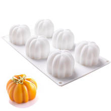 Pumpkin Silicone 3D Cake Molds For Baking Moule DIY Pastry Decorating Tools Dessert Chocolate Mould 6 Cavity 2024 - buy cheap