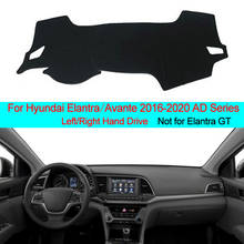 2 Layers Car Dashboard Cover Carpet Cape Dash Mat Dashboard Anti-UV For Hyundai Elantra Avante 2016 2017 2018 2019 2020 LHD RHD 2024 - buy cheap