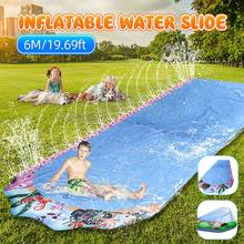 6M Giant Surfing Water Slide Fun Lawn Water Slides Pools For Kids Summer PVC Games Center Backyard Outdoor Adult Children Toys 2024 - купить недорого