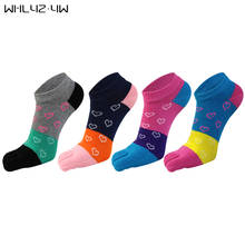 WHLYZ YW-Calcetines de algodón con los dedos del pie para mujer y niña, medias coloridas a rayas, estilo Harajuku, 5 pares, novedad 2024 - compra barato