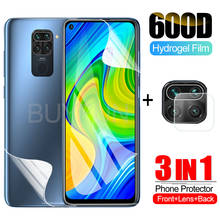 Película de hidrogel 3 en 1 para Xiaomi redmi note 9 pro max, Protector de pantalla de cámara, cristal Protector de lente de pantalla para redmi note 9s 2024 - compra barato