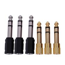 6 Pieces Headphone Adapter 6.35 mm(1/4 inch) Male to 3.5 mm(1/8 inch) Female Stereo o Earphone Jack Adapter, Black/Gold Plat 2024 - buy cheap