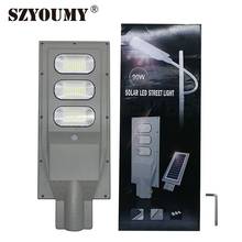 SZYOUMY Высокий люмен 90 Вт уличный светильник на солнечных батареях IP65 датчик движения уличный светильник для наружного применения 2024 - купить недорого