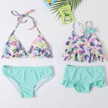 Two-pieces Ruffle Style 3~8Y Children's Swimwear Girls Swimsuit Mother And Daughter Swimsuit Family Matching Clothes-SW410 2024 - buy cheap