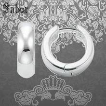 Creole silver color Hinged Hoop Earrings Fashion Jewelry Light White Round silver color Gift For Women 2020 New Ohrringe thomas 2024 - buy cheap