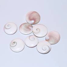 MOKAGY White Conch Circular Slice Stone Natural Crystal Fossils 30MM for Sale 2024 - buy cheap