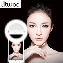 Anel de luz led portátil z25, luz para celular, beleza, selfie, flash, luz de preenchimento para iphone 5 6 6 s plus 7 7 plus samsung s6 s7 2024 - compre barato