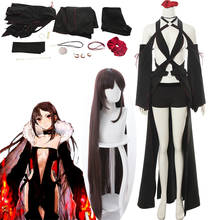 Disfraz de Fate Grand Order Beauty Yu, pelucas de yuji, disfraz de FGO Yu Ji, uniforme negro, ropa de Halloween para mujer 2024 - compra barato