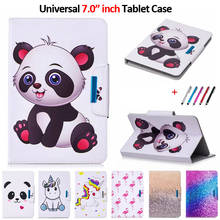 Universal Case For 7.0" Tablet Cover for Amazon Kindle Fire HD 7 2019/2017/2015 Huawei MediaPad T3 7 Cute Panda PU Leather Case 2024 - buy cheap