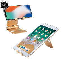 Soporte Universal para teléfono móvil, aleación de aluminio, Metal, plegable, escritorio, tableta, para iPhone X / 8/7/6/5 plus, Samsung y Huawei 2024 - compra barato