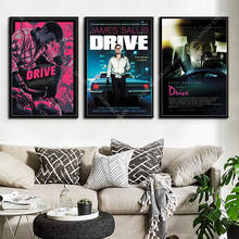 G474 arte decoração drive clássico filme ryan gosling parede arte pintura em tela cartaz de seda 2024 - compre barato