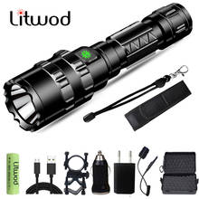 Hunting Flashlight Led Remote Switch Aluminum 8000lm Shock Resistant Hard Light Bulbs L2 Rechargeable Litwod Camping 3Color 2024 - buy cheap