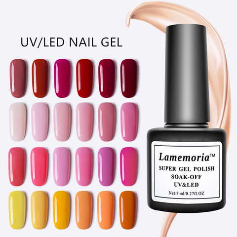 8ML UV Gel Varnish Nail Polish Set For Manicure Gellak Semi Permanent Hybrid Nails Art Off Prime pure color Gel Nail Polish 2022 - купить недорого