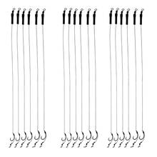 18Pcs 12lb Fishing Hair Rigs orted Hand Tied Carp Fishing Barbless Hooks 2024 - buy cheap