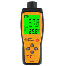 Venda quente inteligente sensor ar8200 digital medidor de co2 monitor alta precisão detector gás handheld detector dióxido carbono com alarme 2024 - compre barato