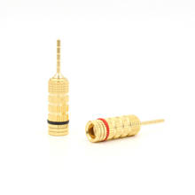 8 pcs High quality HIFI Speaker Cable wire Plug, Connector Gold Spade Banana to Pin Adapter 2024 - buy cheap