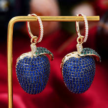 Jimbora elegante luxo sorte morango pingente brincos jóias para mulheres nupcial festa de casamento mostrar menina diário accessoriess 2024 - compre barato