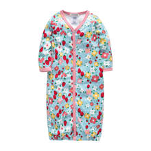 Kavkas pijamas do bebê manga cheia o pescoço 100% algodão infantil meninas roupa de dormir recém-nascidos macacão 3m 6m 9m 2024 - compre barato