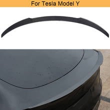 Car Rear Trunk Boot Lip Wing Spoiler for Tesla Model Y 2020 2021 Trunk Spoiler Wing Real Carbon ABS Carbon Look/Glossy Black 2024 - buy cheap