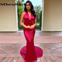 Mbcullyd-vestidos de fiesta de sirena roja para mujer, ropa de noche Formal, larga, cola de barrido, 2020 2024 - compra barato