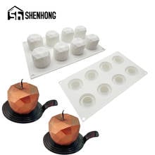 SHENHONG Diamond Apple Silicone Cake Mold 8 Cavity Chocolate Cupcake Mousse Baking Tools Candle Mould French Dessert Pastry Tray 2024 - buy cheap