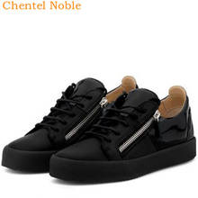 Chentel-zapatos informales de cuero para hombre, calzado de fiesta, de alta calidad, plano, Tenis masculinos de talla grande, Color negro Noble 2024 - compra barato